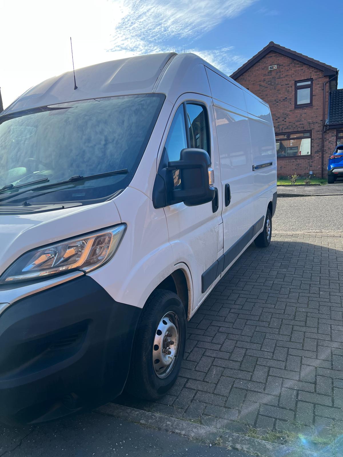 Man and Van view in Glasgow Scotland